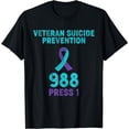thumbnail image 1 of Veteran Suicide Awareness - 988 Shirt - Suicide Prevention T-Shirt, 1 of 4