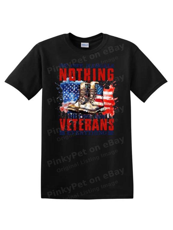 Veteran Support Combat Boots Flag T-Shirt