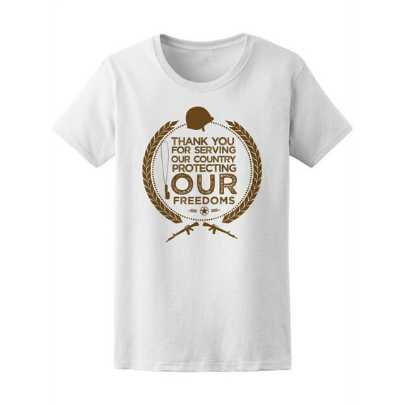 Veteran Thank You For Serving T-Shirt Women -Image by Shutterstock, Female Large