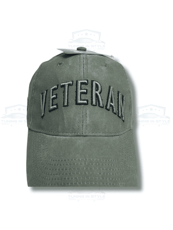 Veteran US Military Embroidered Logo Green Baseball Cap Hat Official Licensed