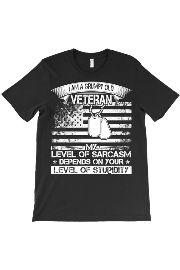 Veteran Veterans Day, I Am Grumpy Old Veteran, My Level Of Sarcasm G2442 Unisex T-Shirt, Up to Size 5XL
