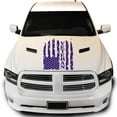 thumbnail image 1 of Veteran Vietnam Retired Distressed American USA US Flag Hood Vinyl Decal Sticker Compatible with most Pickup Trucks U.S. Army Sticker USAF USMC US Decal (23" x 36", Purple), 1 of 8