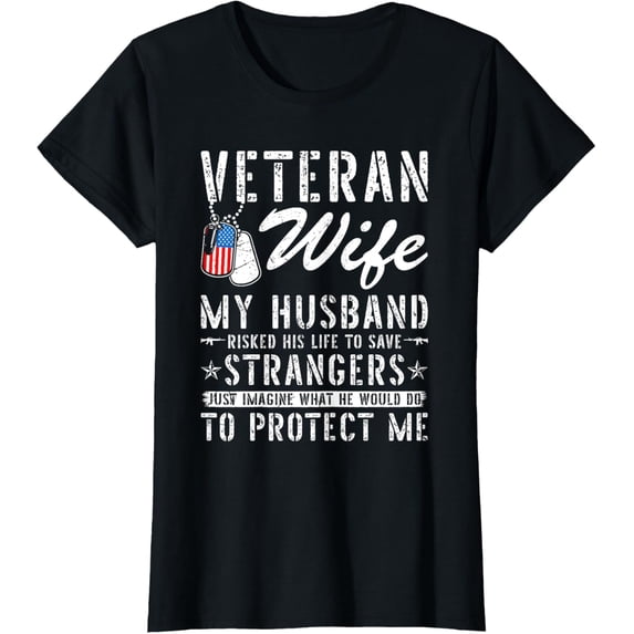 Veteran Wife US Veteran Husband Soldier T-Shirt