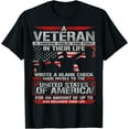 thumbnail image 1 of Veteran Wrote Blank Check for Gun Enthusiast T-Shirt Men women T-shirt black, gift. Sizes: S, M,L, XL, 2XL, 3XL, 4XL, 1 of 4
