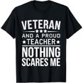 Veteran and Proud Teacher American Military Service Veterans TShirt