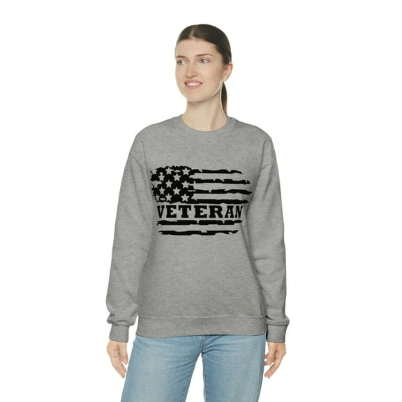 Veteran front and back Crewneck Sweatshirt