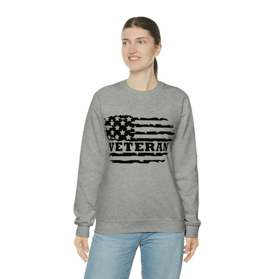 Veteran front and back Crewneck Sweatshirt