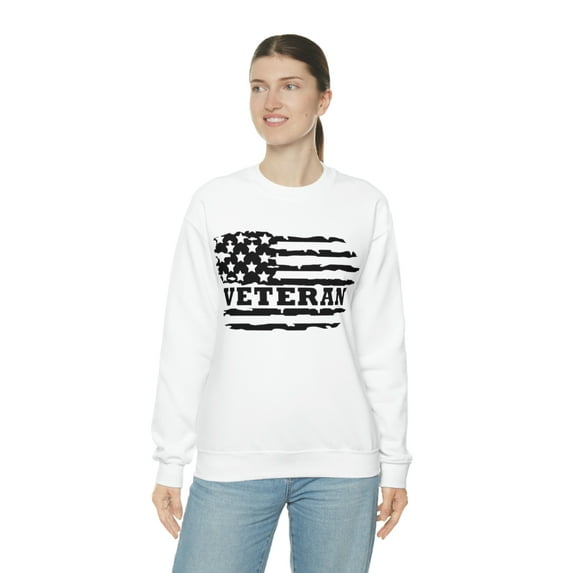 Veteran front and back Crewneck Sweatshirt