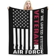 thumbnail image 1 of Veteran of The United States Air Force USA Flag Throw Blanket for Couch 40"x30" Cozy Soft Sofa Chair Bed Throw Blankets Flannel Blanket, 1 of 5
