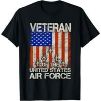 Veteran of the United States Air Force USAF Retro US Flag T-Shirt