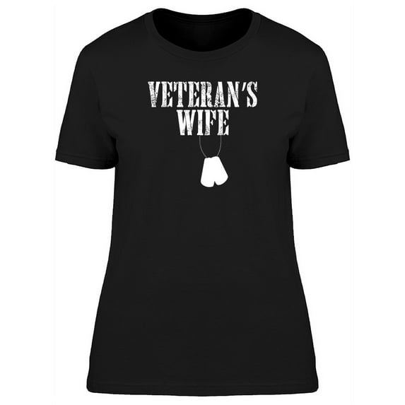 Veteran's Wife Women's Black T-shirt