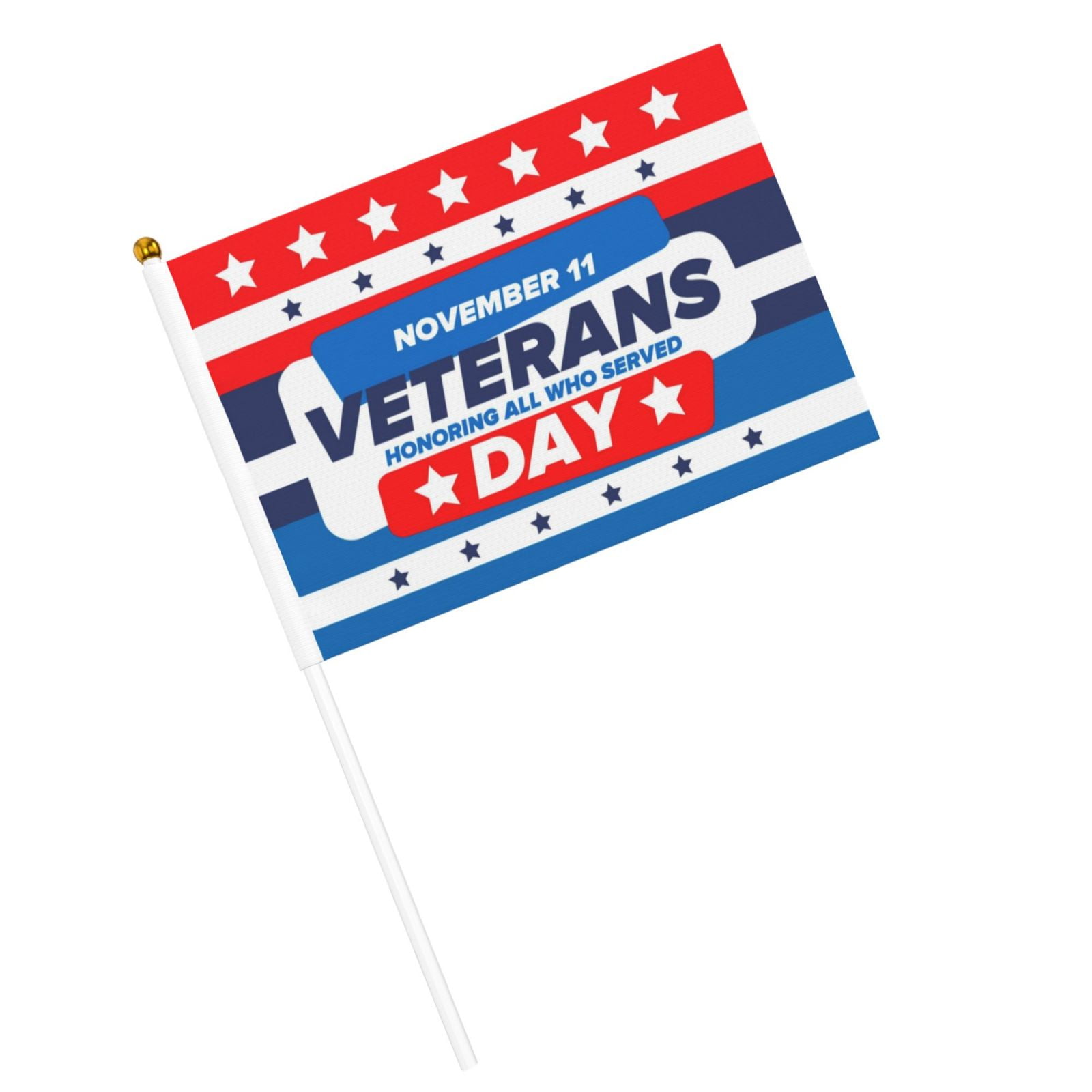 Veterans Day 2024 Mini Hand Held Flags Small Flag Banner Party Decoration For Parades Six Piece