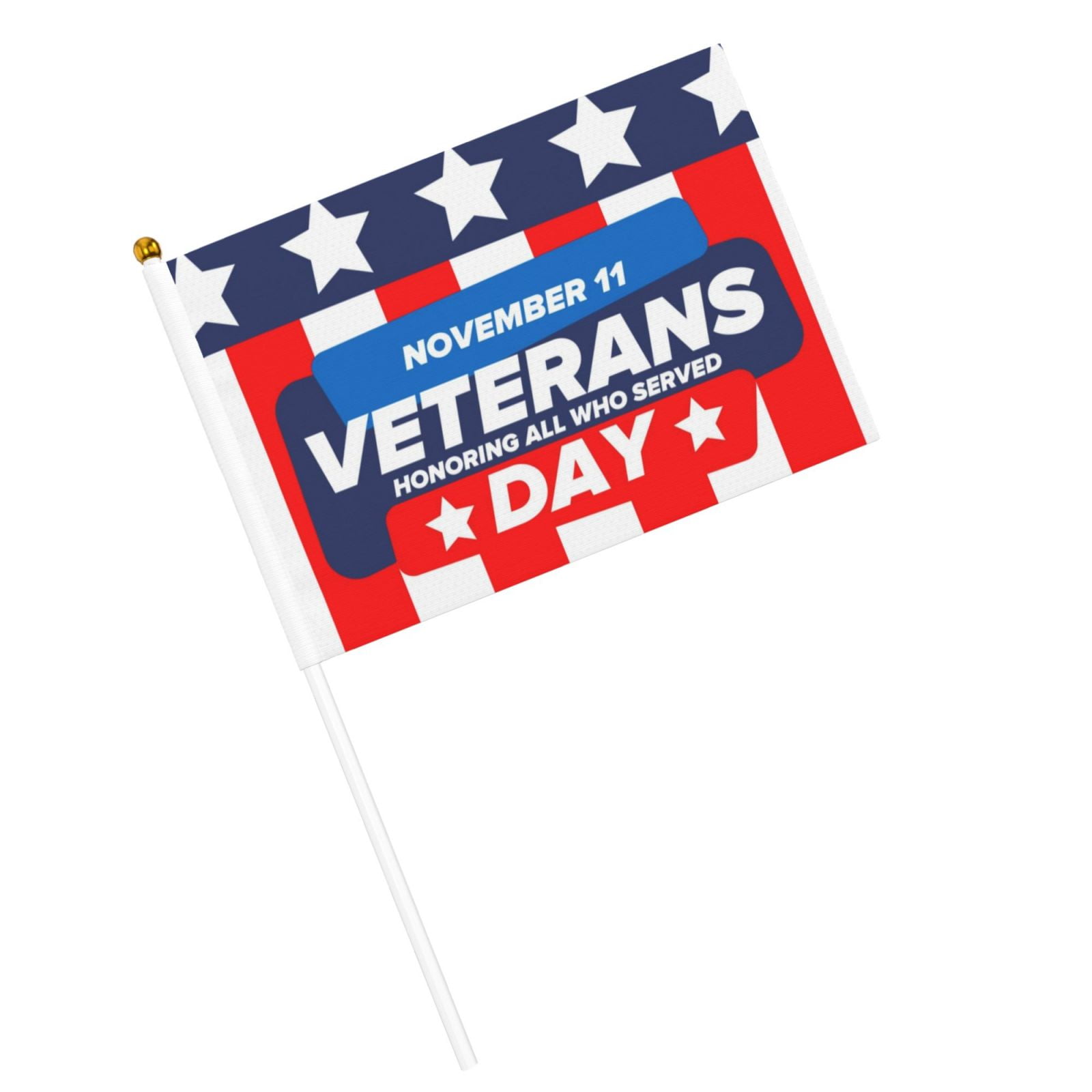 Veterans Day 2024 Mini Hand Held Flags Small Flag Banner Party Decoration For Parades Ten Piece