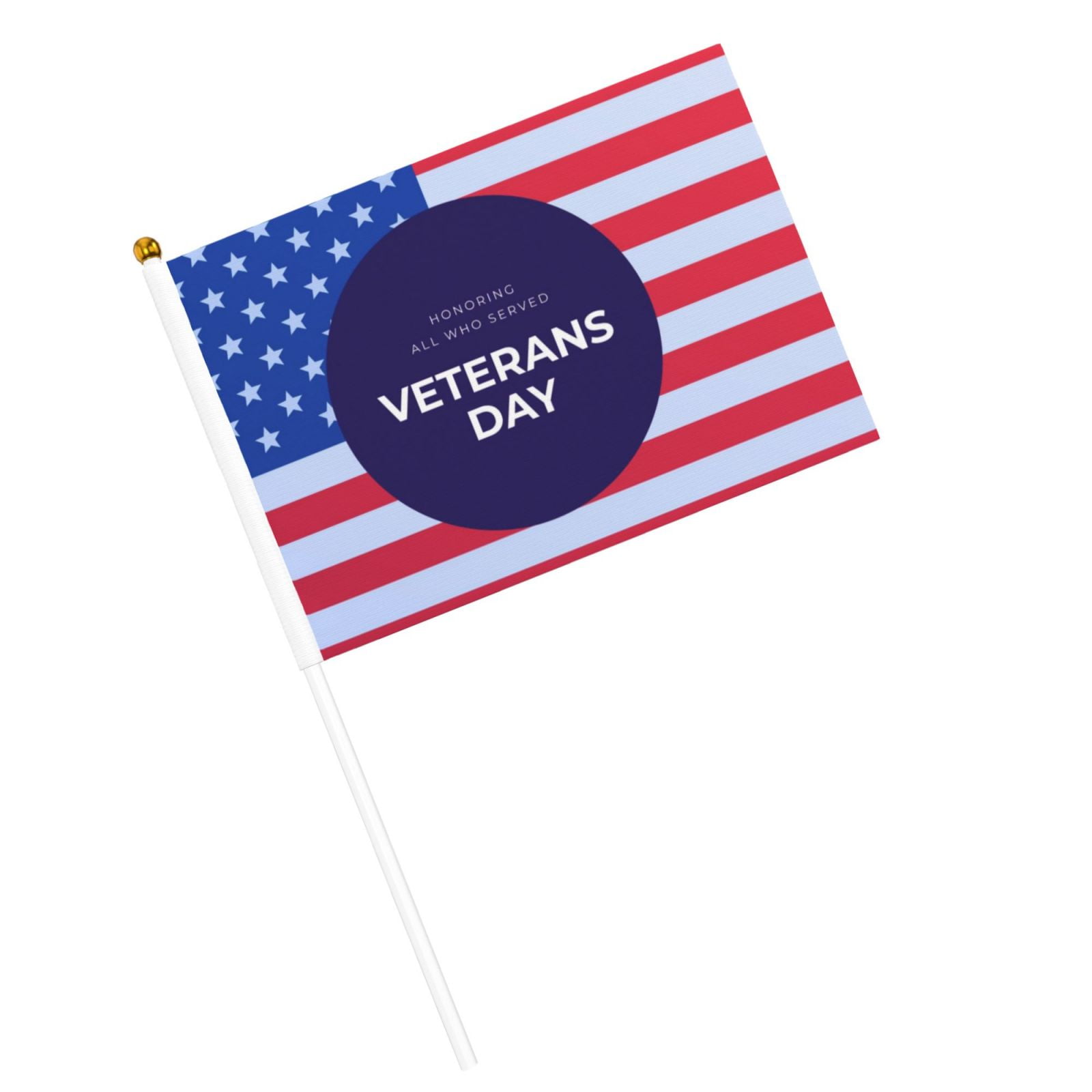 Veterans Day 2024 Mini Hand Held Flags Small Flag Banner Party Decoration For Parades Ten Piece
