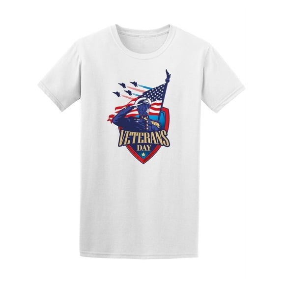 Veterans Day American T-Shirt Men -Image by Shutterstock, Male Large