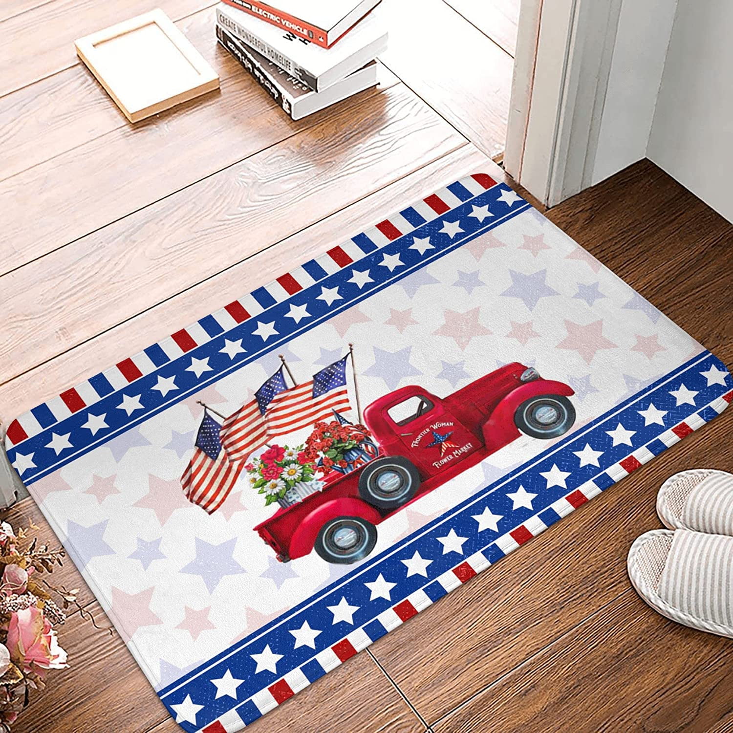 Veterans Day Decorations Veterans Day Door Mat American Flag Truck Rug ...