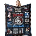 thumbnail image 1 of Veterans Day Gifts/Decorations Bulk - Vietnam Veteran Gifts Blanket 60"x50" - Veteran Gifts for Men - Navy/Air/Army Veteran Gifts Blankets - Unique Gifts for Veterans - Hard Head Veterans, 1 of 5