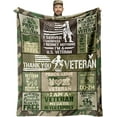 thumbnail image 1 of Veterans Day Gifts for Men, Veteran Gifts Throw Blanket 60" x 50", Gifts for Veterans Day, Army Veteran Gifts for Men/Him/Dad, Veterans Day Gifts for Army , Navy/Air Force/Army Veteran Gift Ideas, 1 of 5