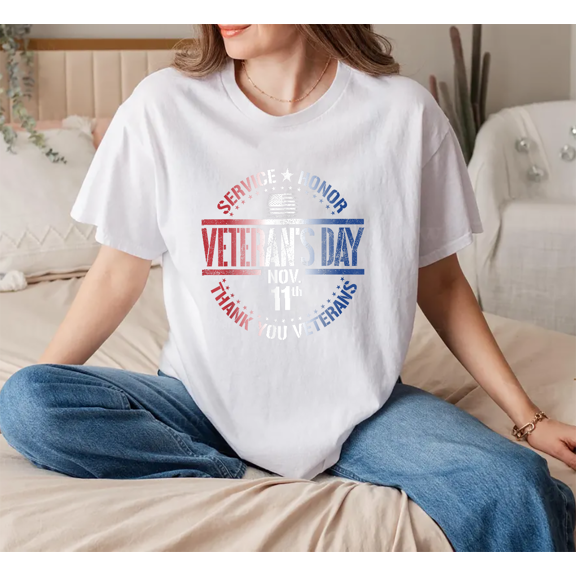 Veterans Day November 11 Military Appreciation Thank You Art Unisex T-Shirt V11865 up to size 5XL