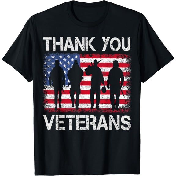 Veterans Day Shirt Gifts Thank You Veterans Tshirt Proud Tee T-ShirtMen and women, Black T-shirt, size: Extra large