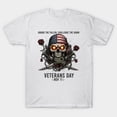 thumbnail image 1 of Veterans Day Skeleton Head Art G9679 Unisex T-Shirt, Up to Size 5XL, 1 of 2