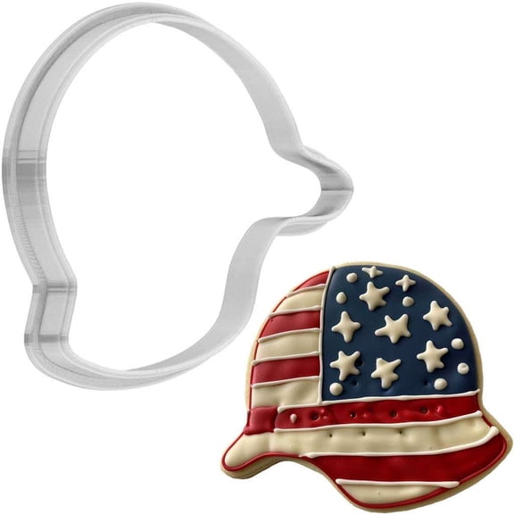 Veterans Day War Helmet Cookie Cutter 4 Inch Made in USA by WONDERTORY