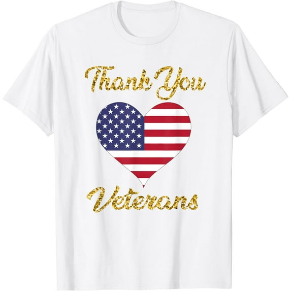 Veterans Day with American flag for Men Dad Women Kids T-Shirt