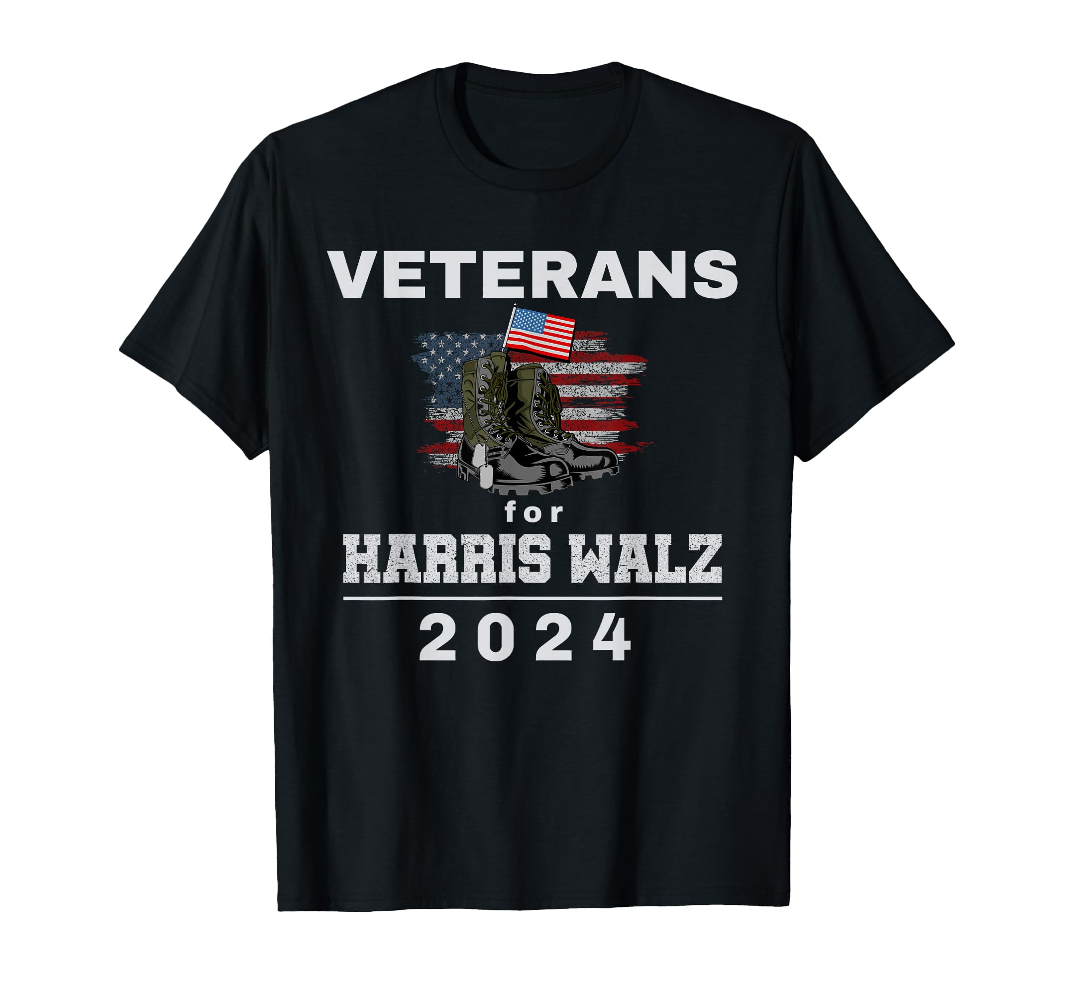 Veterans For Kamala Walz US Flag 2024 Campaign TShirt4XL