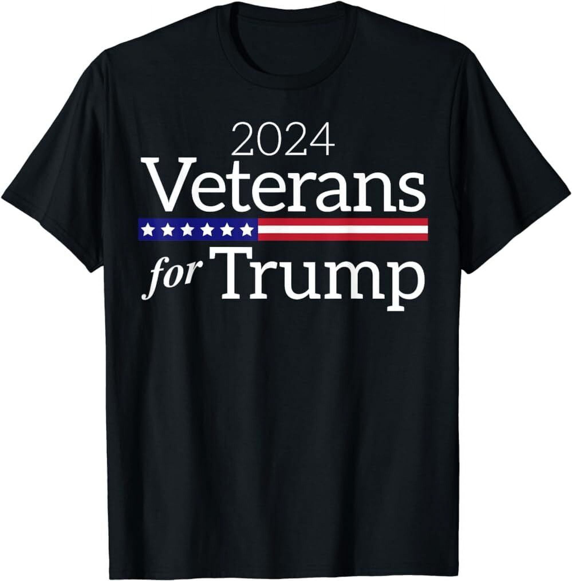 Veterans For Trump 2024 Conservative Republican Trump TShirt ,S5XL