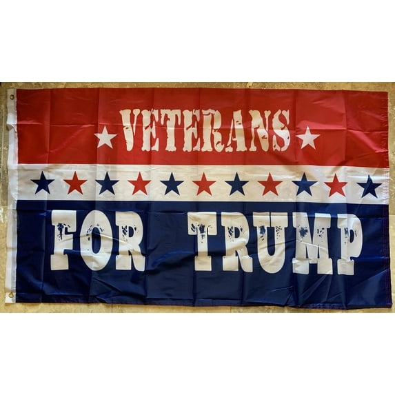 Veterans For Trump 3'X5 Flag Rough Tex® 68D Nylon