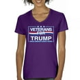 thumbnail image 1 of Veterans for Trump Make America Great Again Women's V-Neck T-shirt MAGA President 2024 Vote Red USA Take America Back Tee, 1 of 7