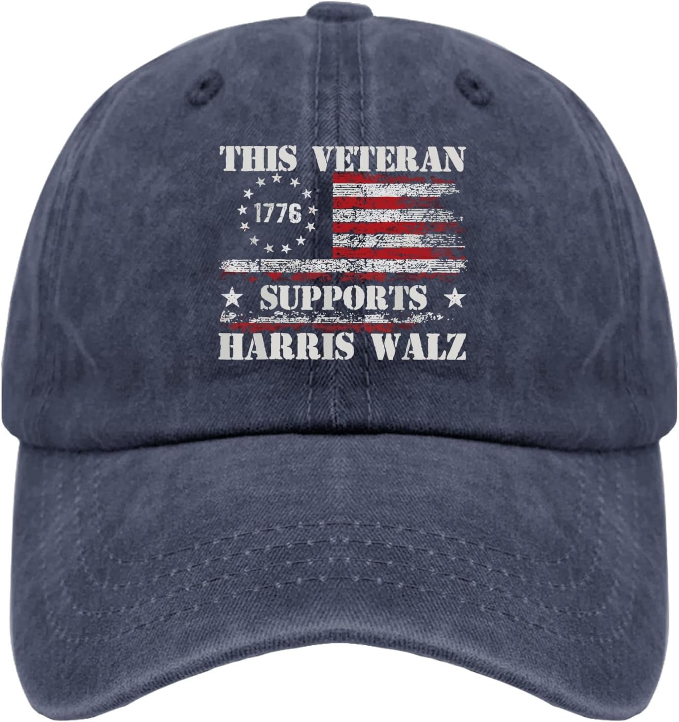 Veterans for Walz 2024 Election Hat USA Cowboy Hat Black Hat Women