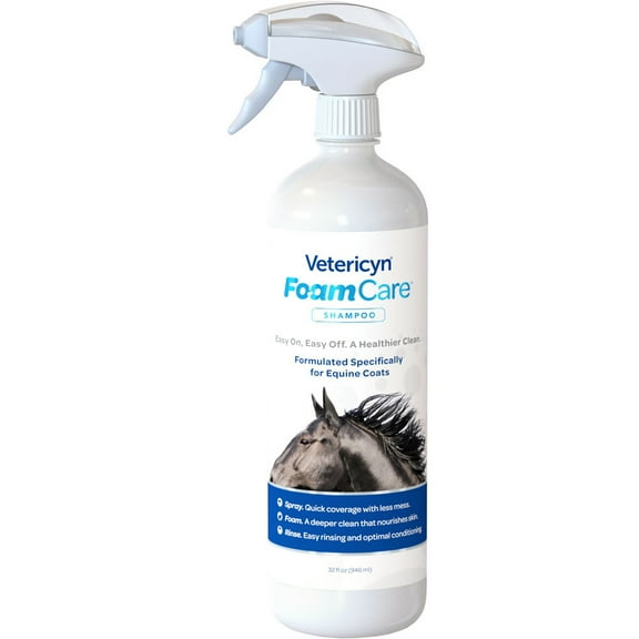 Vetericyn Foam Care Equine Shampoo 32oz
