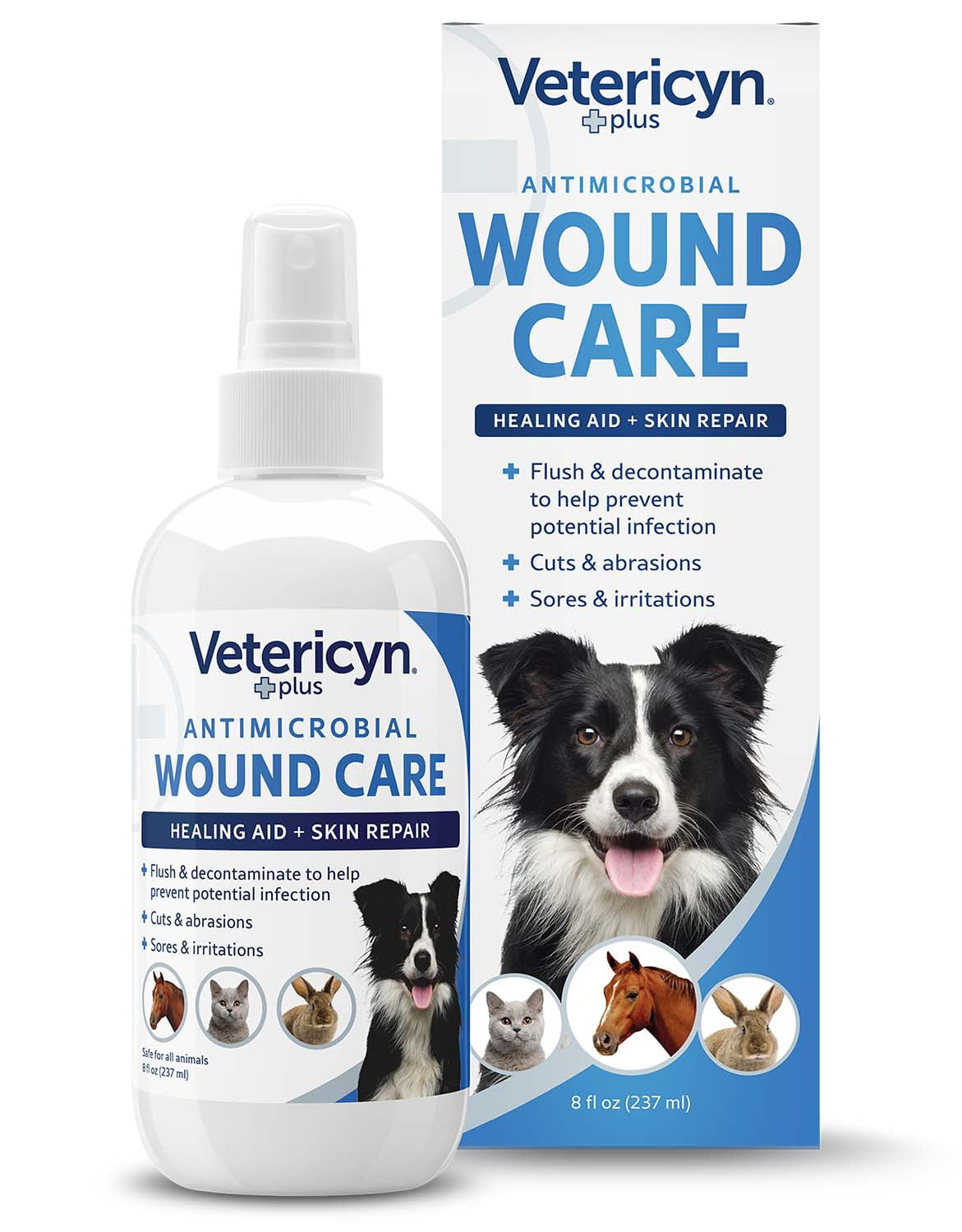 Vetericyn Plus All Animal Wound Care Spray. Healing Aid and Skin Repair. 8 fl. oz.