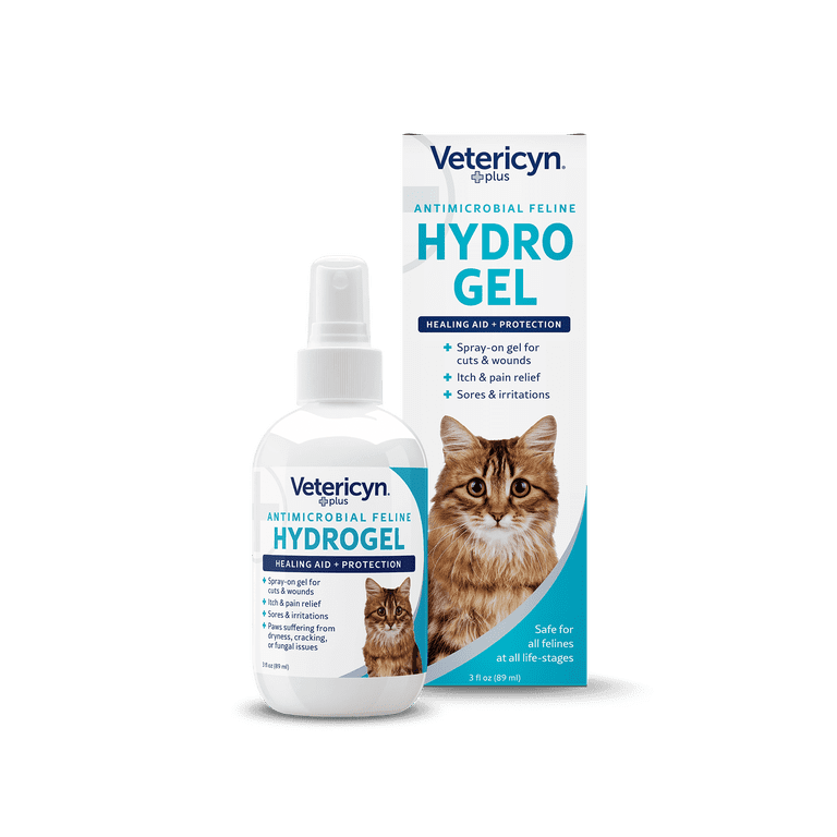 Vetericyn Plus Feline Hydrogel Spray, 3oz, Wound Healing and Skin