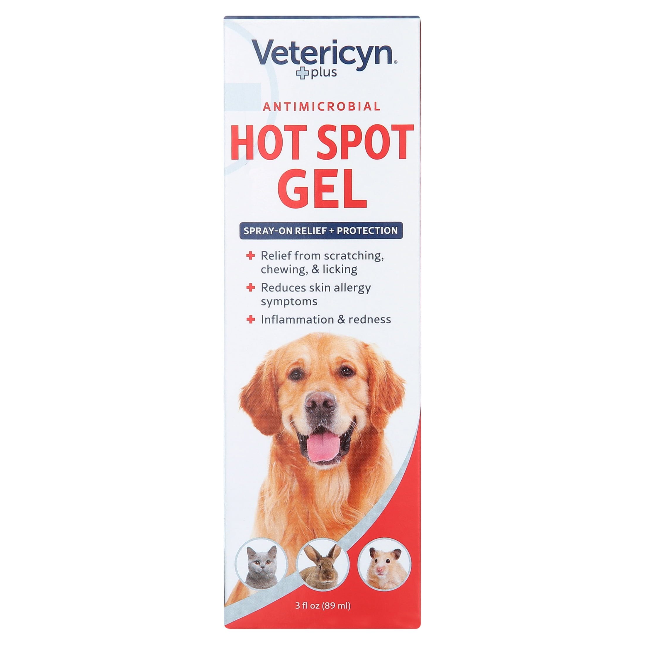 Vetericyn Plus Dog Hot Spot Gel. Provides Itch Relief and Protection for Irritated Skin and Sores. 3 ounce