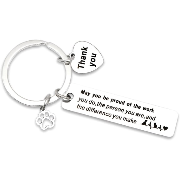 Veterinarian Appreciation Gifts Vet Tech Keychain for Veterinary Assistant Thank You Keychain Coworker Gifts Veterinary Medicine Student Graduation Gift Animal Lovers Gift Jewelry