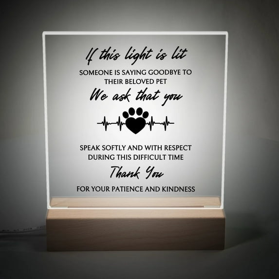 Mardonyx Acrylic Plaque - Veterinarian Euthanasia Sign