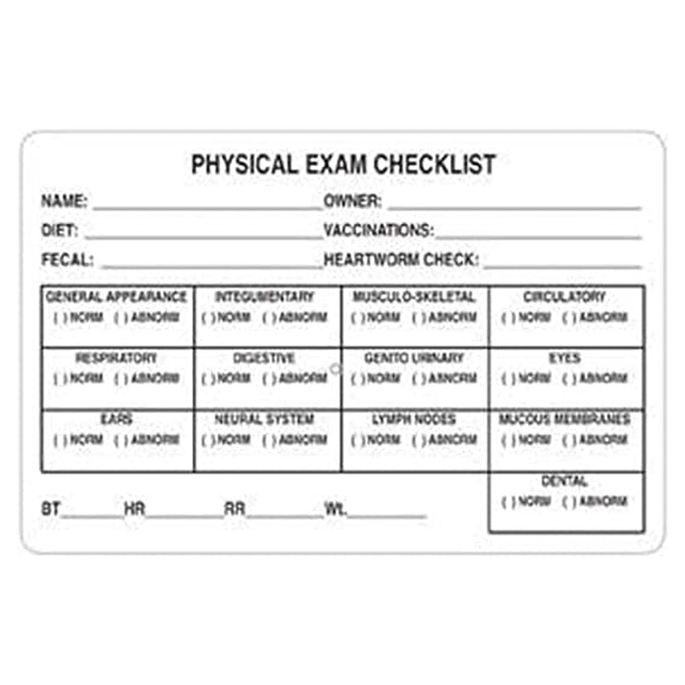  Veterinarian File Folder Chart Labels, Veterinarian Physical