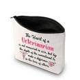 thumbnail image 1 of Veterinarian Gifts Vet Tech Makeup Bag Veterinarian Appreciation Gifts The Heart of a Veterinarian is Not Measured in Size Animal Rescue Veterinary Thank You Gift, 1 of 7