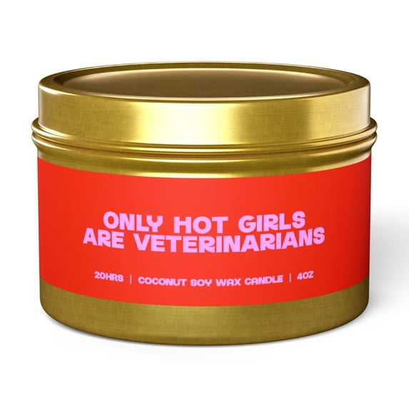 Veterinarian Graduation Tin Candle Gifts Funny Home Office Decor