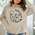 thumbnail image 1 of Veterinarian Hooded Sweatshirt: Dog, Cat  Stethoscope Design, 1 of 6