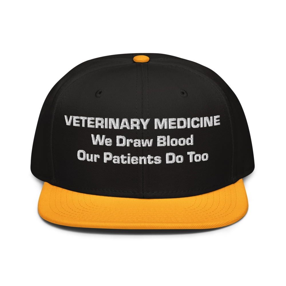 Veterinarian Vet Tech Snapback Hat, Veterinary Medicine We Draw Blood