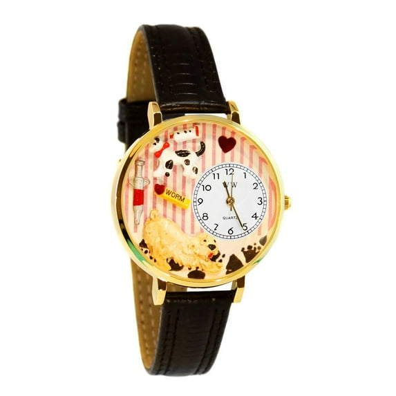 Veterinarian Watch in Gold (Large)