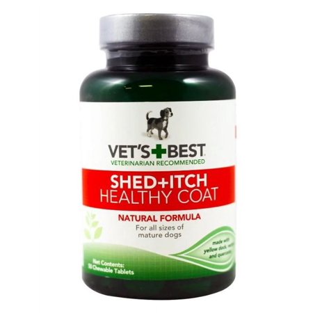 Veterinarian's Best Healthy Coat Shed and Itch Relief Chewable Tablets 2 Pack - 100 Tablets