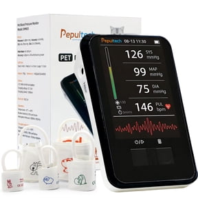 Veterinary Blood Pressure Monitor for Dogs Cats,Rechargeable Animal BP Monitor for Family Clinic Use,3.5inch Display &1000 Data Memory,Accurate Results & Easy to Use (5 Cuffs Set)