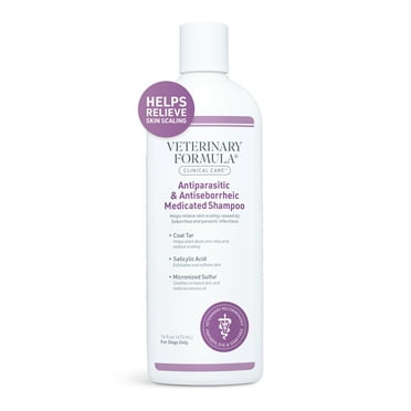 Veterinary Formula Clinical Care Antiparasitic & Antiseborrheic Shampoo for Dogs, 16 oz