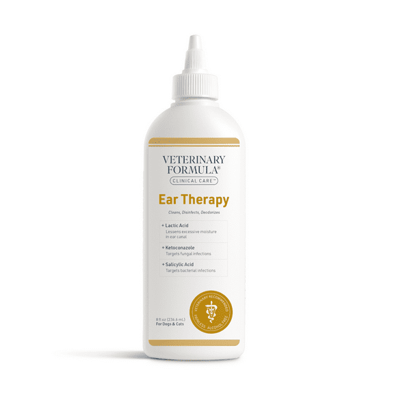 Veterinary Formula Clinical Care Ear Therapy Dog & Cat Ear Cleaner, 8 fl oz Bottle