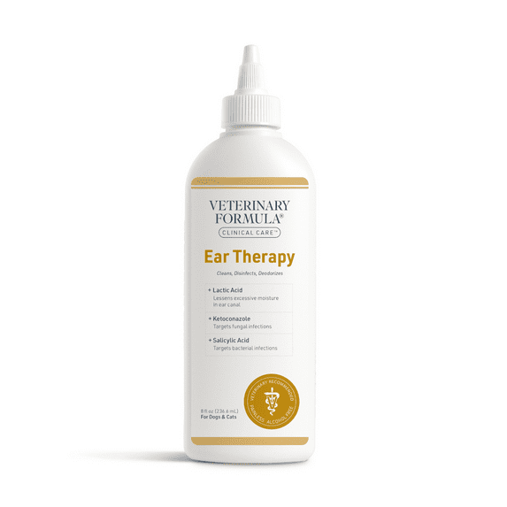 Veterinary Formula Clinical Care Ear Therapy Dog & Cat Ear Cleaner, 8 fl oz Bottle