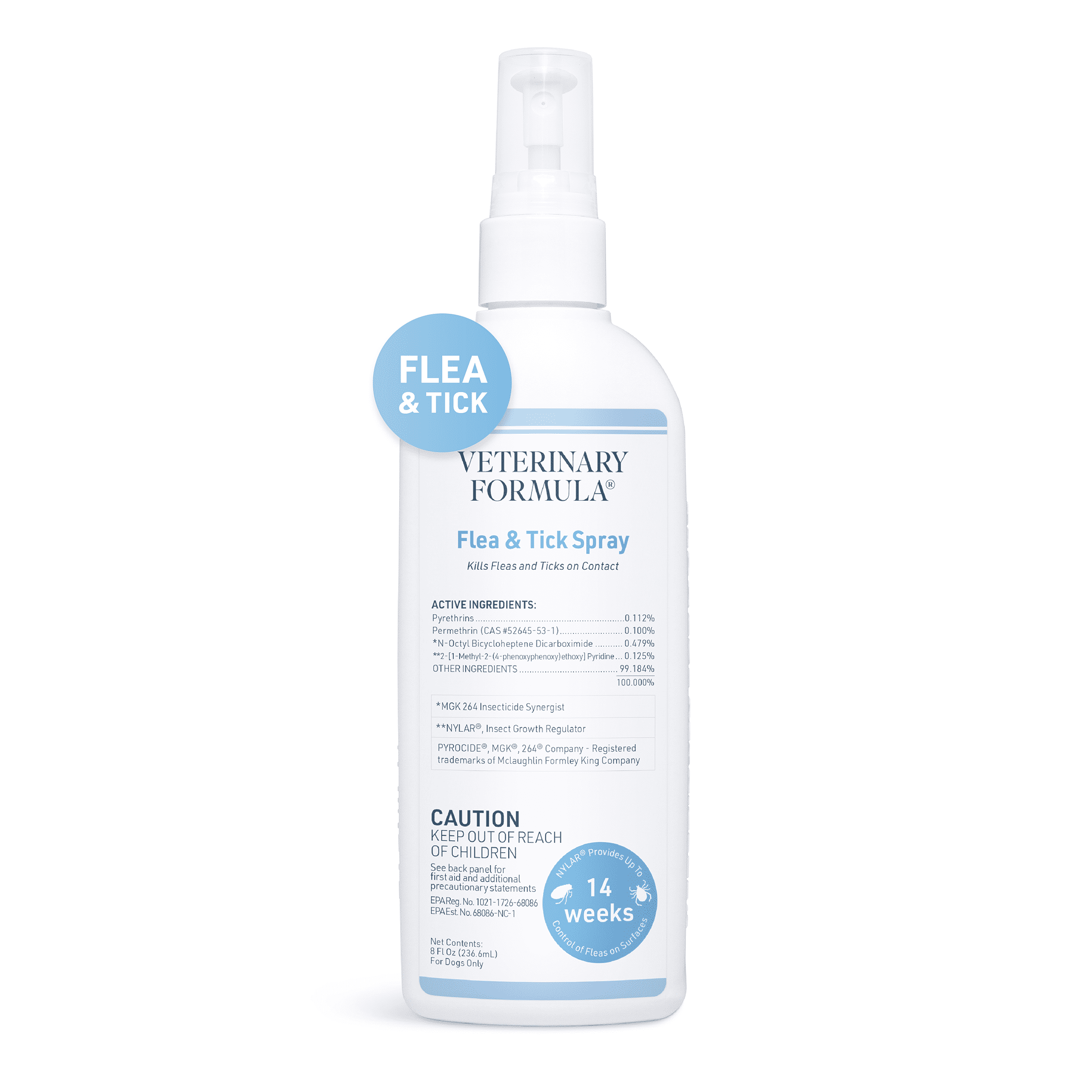 Veterinary Formula Clinical Care Flea & Tick Spray for Dogs, 8 oz.